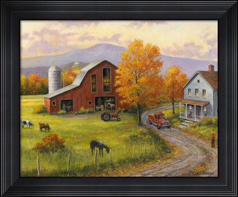 Framed Fall on the Farm Print