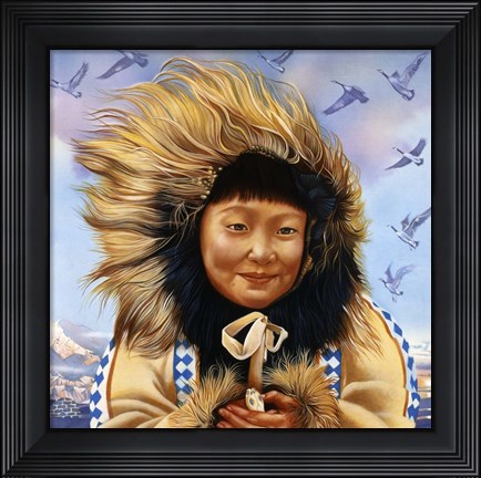 Framed Eskimo Girls Print