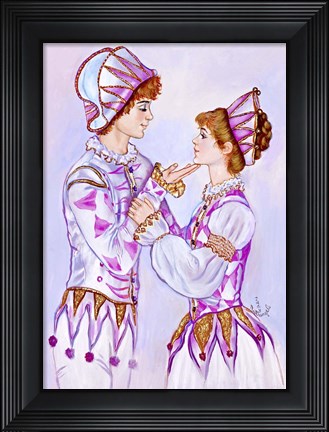 Framed Harlequin&#39;s Gentle Touch Print