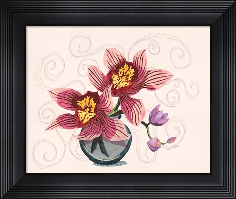 Framed Happy Orchids Print