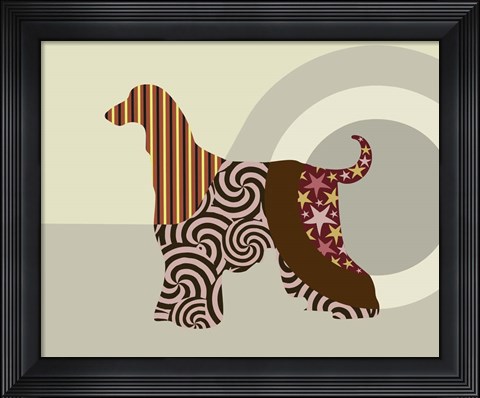 Framed Afghan Hound Dog Print