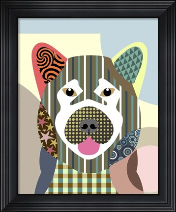 Framed Akita Dog Print