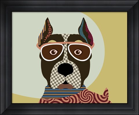 Framed American Staffordshire Terrier Print
