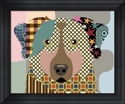 Framed Australian Shepherd Dog Print