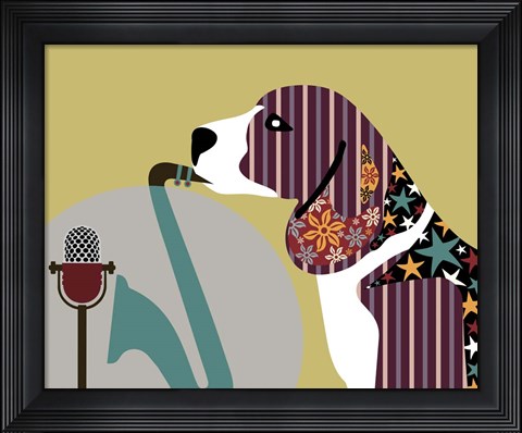 Framed Beagle Dog II Print