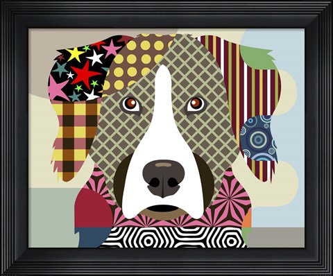 Framed Bernese Mountain Dog Print