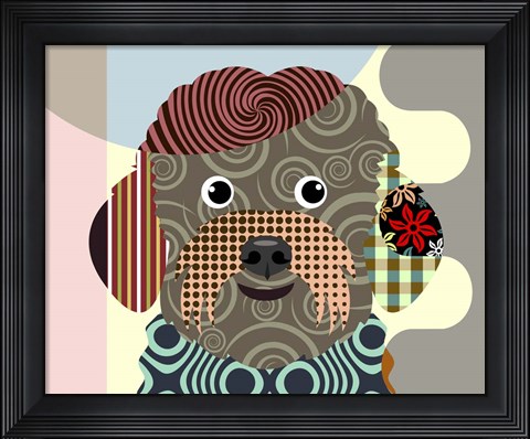 Framed Bichon Frise Dog Print