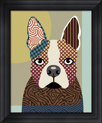 Framed Boston Terrier Print