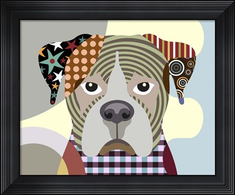 Framed Boxer Dog Print