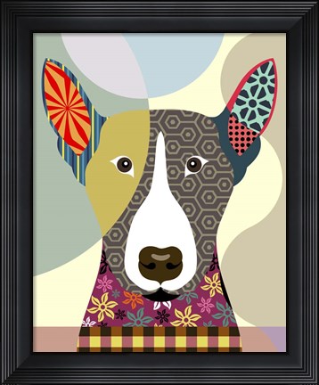Framed Bull Terrier Dog Print