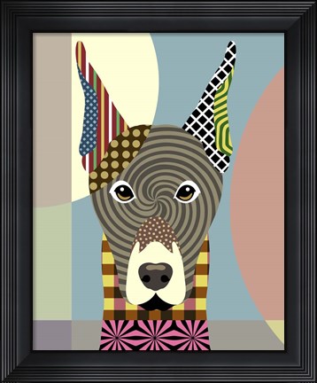 Framed Doberman Pinscher Print