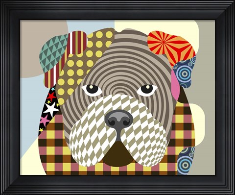 Framed English Bulldog Print