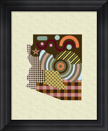 Framed Arizona State Map Print