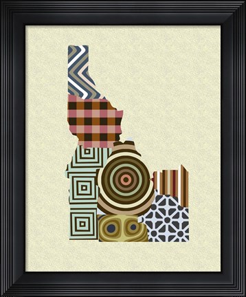 Framed Idaho State Map Print