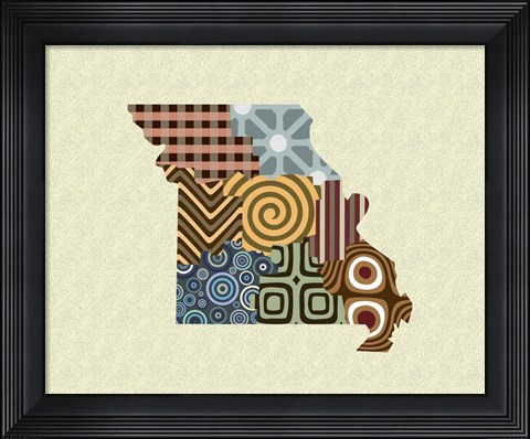 Framed Missouri State Map Print