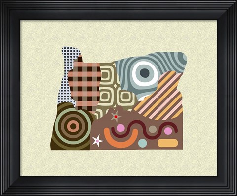 Framed Oregon State Map Print
