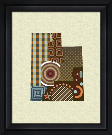 Framed Utah State Map Print