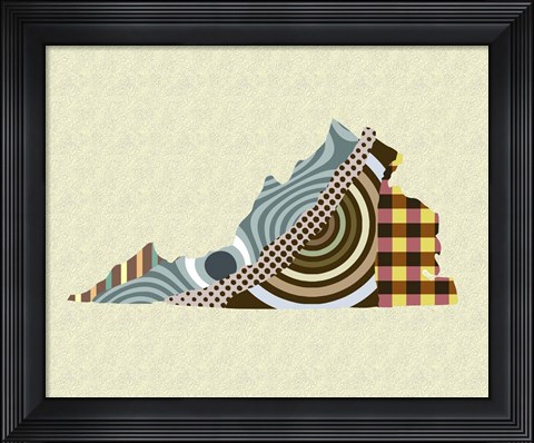 Framed Virginia State Map Print