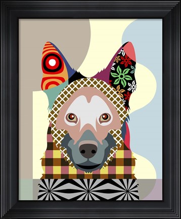 Framed German Shepherd Print