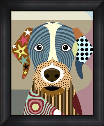 Framed German Wirehaired Pointer Print