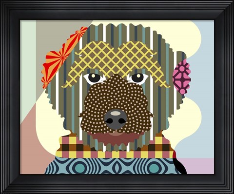 Framed Goldendoodle Print