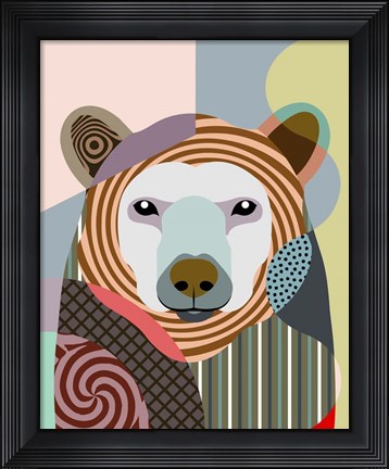 Framed Hunting Polar Bear Print