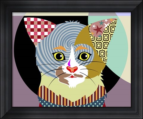 Framed Spectrum Cat Print