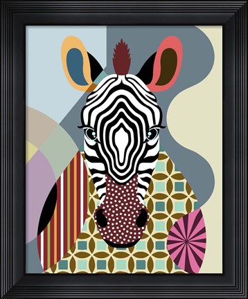 Framed Spectrum Zebra Print