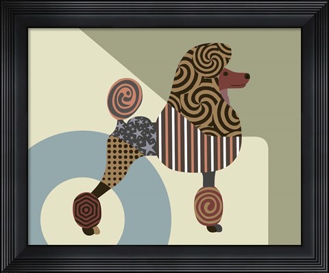Framed Poodle Dog Print