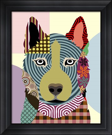 Framed Siberian Husky Print