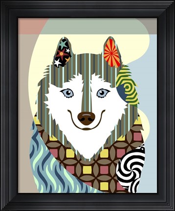 Framed American Eskimo Print