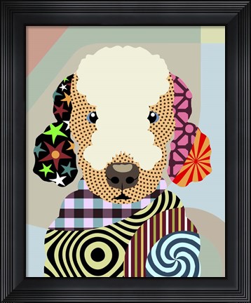 Framed Bedlington Terrier Print