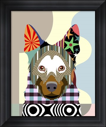 Framed Belgian Malinois Print