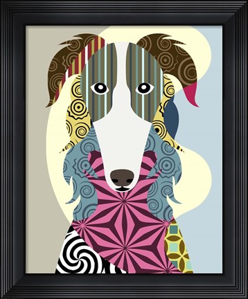 Framed Borzoi Russian Wolfhound Print