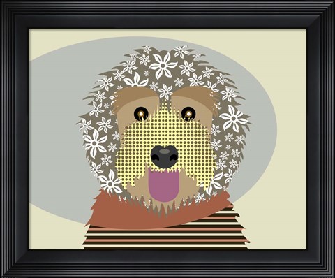 Framed Labradoodle Print