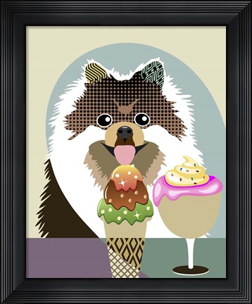 Framed Pomeranian Print