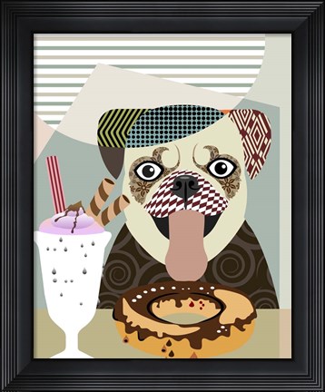 Framed Pug Print