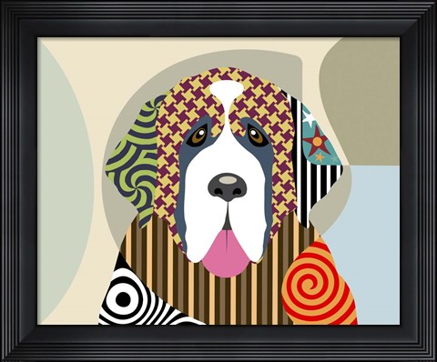 Framed Saint Bernard Print