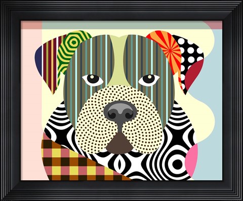 Framed American Bulldog Print