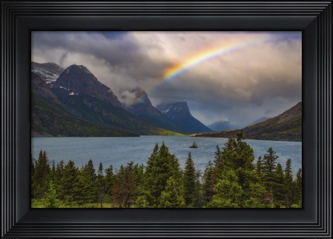 Framed Glacier Rainbow Print