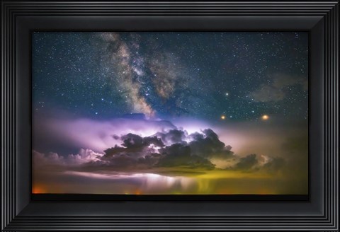 Framed Milky Way Monsoon Print Print