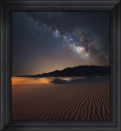 Framed Milky Way over Mesquite Dunes Print