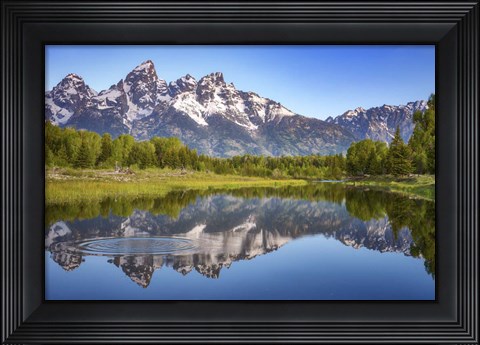 Framed Ripples in the Tetons Print