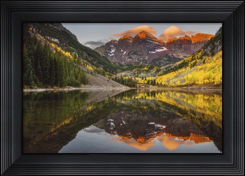 Framed Sunkissed Peaks Bright Print
