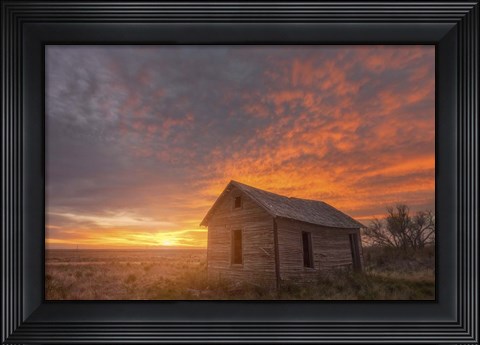 Framed Sunset on the Prairie Print