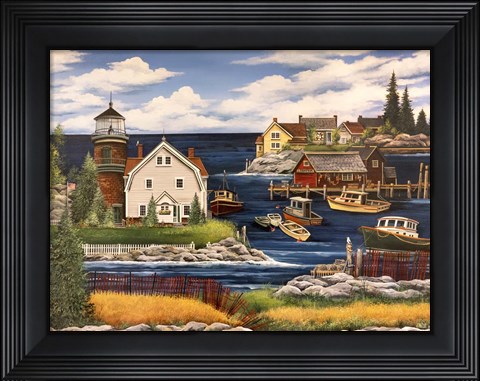 Framed Harbor Print