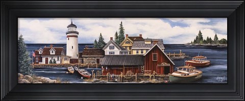 Framed Wide Harbor Print