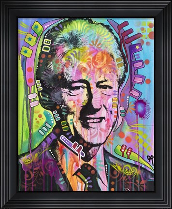 Framed Bill Clinton Print