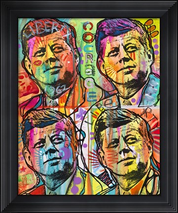 Framed JFK 4 up Print
