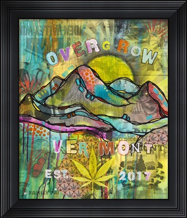 Framed Overgrow Vermont Print